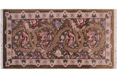 Marry Gold Pak-Persian Phylis Green/Beige Wool Rug - 2'0'' x 4'2''