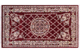 handmade Traditional Golden Red Red Hand Knotted RECTANGLE 100% WOOL area rug 3x5