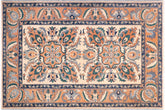 handmade Traditional Kafkaz Tan Orange Hand Knotted RECTANGLE 100% WOOL area rug 5x7
