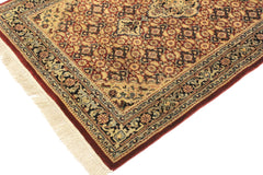 handmade Traditional Kafkaz Red Blue Hand Knotted RECTANGLE 100% WOOL area rug 4' x 6'