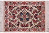 handmade Traditional Abusson Beige Green Hand Knotted RECTANGLE 100% WOOL area rug 2x2