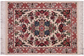 handmade Traditional Abusson Beige Green Hand Knotted RECTANGLE 100% WOOL area rug 2x2
