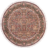 handmade Traditional Imran Brown Gray Hand Knotted ROUND 100% WOOL area rug 8' x 8'