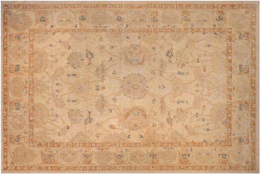 handmade Traditional Kafkaz Tan Rust Hand Knotted RECTANGLE 100% WOOL area rug 13x18