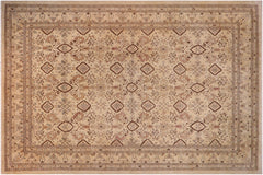 handmade Transitional Kafkaz Lt. Tan Brown Hand Knotted RECTANGLE 100% WOOL area rug 14' x 18'