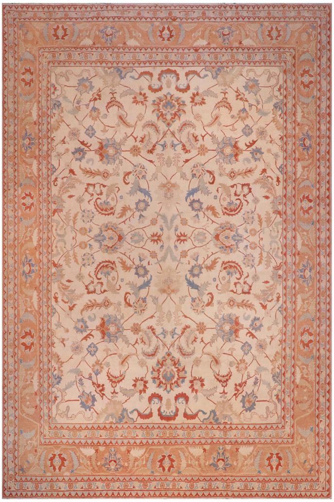 handmade Traditional Kafkaz Ivory Rose Hand Knotted RECTANGLE 100% WOOL area rug 13 x 17