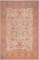 handmade Traditional Kafkaz Ivory Rose Hand Knotted RECTANGLE 100% WOOL area rug 13 x 17