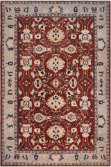 handmade Traditional Kafkaz Brown Lt. Blue Hand Knotted RECTANGLE 100% WOOL area rug 12 x 18