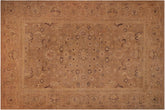 handmade Traditional Antique Brown Tan Hand Knotted RECTANGLE 100% WOOL area rug 13x17