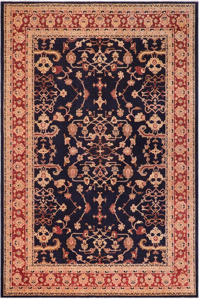 handmade Traditional Kafkaz Blue Red Hand Knotted RECTANGLE 100% WOOL area rug 12 x 16