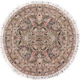 handmade Traditional Nagi Green Grey Hand Knotted ROUND 100% WOOL area rug 6'x6'