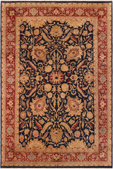 Traditional Sultanabad Carolee Blue Red Hand Knotted Area rugs 10 x 14