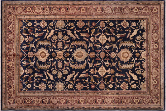 handmade Transitional Kafkaz Blue Rust Hand Knotted RECTANGLE 100% WOOL area rug 13' x 16'