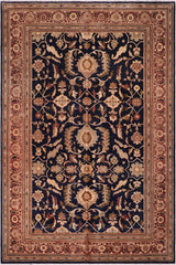 handmade Traditional Kafkaz Blue Rust Hand Knotted RECTANGLE 100% WOOL area rug 13 x 16