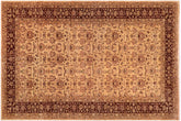 handmade Transitional Kafkaz Lt. Gold Brown Hand Knotted RECTANGLE 100% WOOL area rug 10' x 16'
