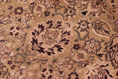 handmade Traditional Round Kashan Gold Red Hand Knotted ROUND 100% WOOL area rug 8' x 8'