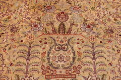 Vintage Persian Lahore Alycia Gold/Aubergine Wool Rug - 9'1'' x 11'9''