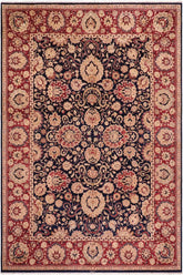 Traditional Agra Tommy Blue Red Hand Knotted Area rugs 10 x 14