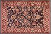 handmade Transitional Agra Blue Red Hand Knotted RECTANGLE 100% WOOL area rug 10 x 14