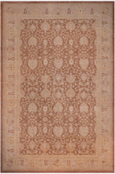 handmade Traditional Kafkaz Brown Tan Hand Knotted RECTANGLE 100% WOOL area rug 12 x 18