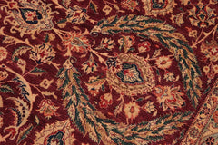 Semi-Antique Dabir Vita Maroon/Blue Wool Rug - 9'11'' x 13'10''