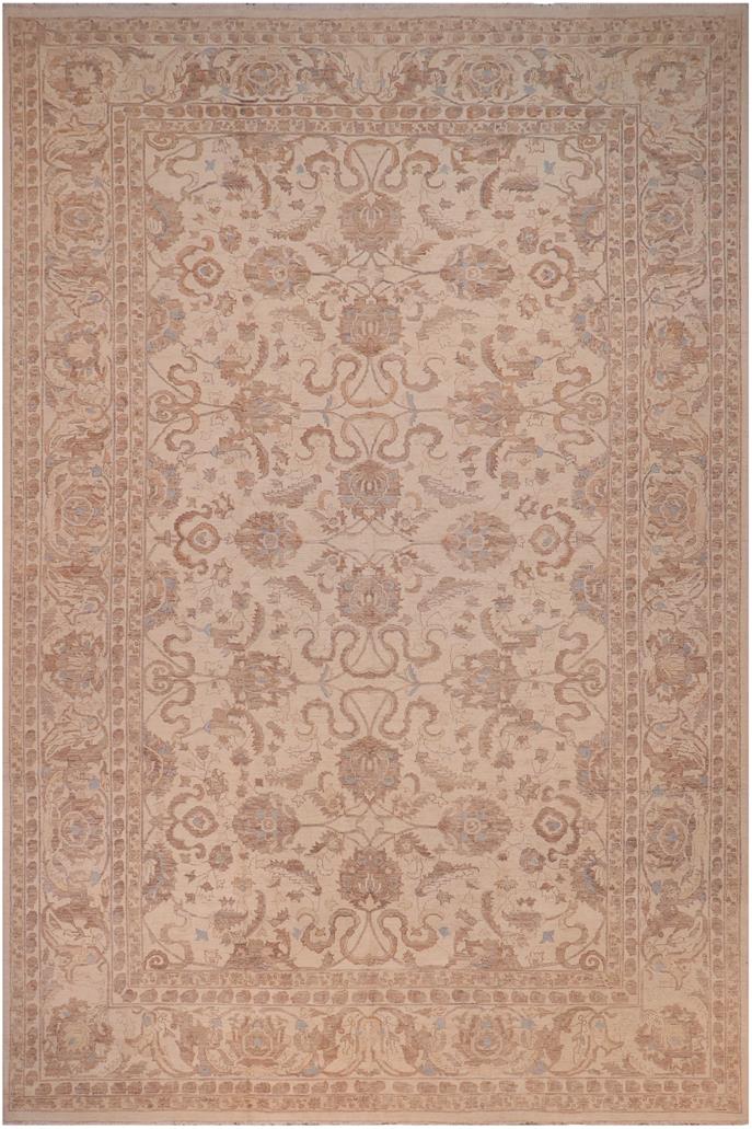 handmade Traditional Kafkaz Ivory Ivory Hand Knotted RECTANGLE 100% WOOL area rug 12 x 18