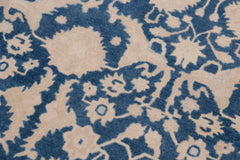 handmade Transitional Lahore Lt. Blue Tan Hand Knotted RECTANGLE 100% WOOL area rug 10' x 14'
