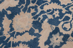 handmade Transitional Lahore Lt. Blue Tan Hand Knotted RECTANGLE 100% WOOL area rug 10' x 14'