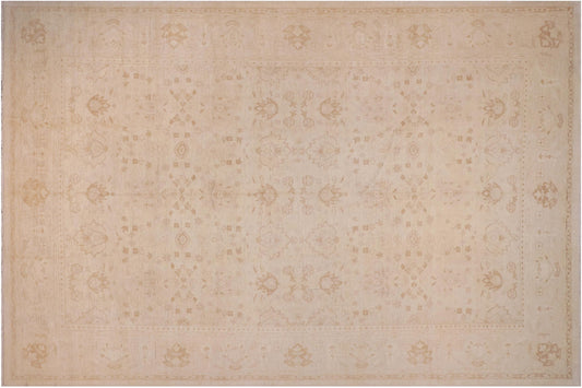 handmade Traditional Kafkaz Ivory Tan Hand Knotted RECTANGLE 100% WOOL area rug 12x18