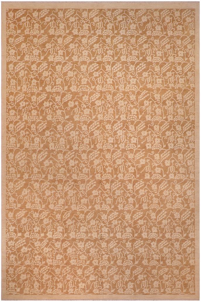 handmade Transitional Kafkaz Brown Brown Hand Knotted RECTANGLE 100% WOOL area rug 12 x 18