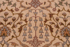 handmade Traditional Ivory Gold Hand Knotted RECTANGLE 100% WOOL area rug 9' x 12'