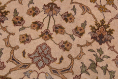 handmade Traditional Ivory Gold Hand Knotted RECTANGLE 100% WOOL area rug 9' x 12'