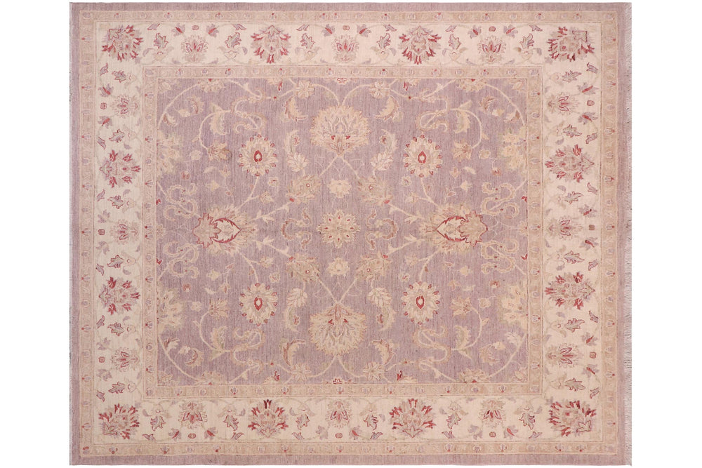 handmade Traditional Lt. Brown Ivory Hand Knotted SQUARE 100% WOOL area rug 7x7