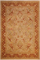 Traditional Shama Tawanna Taupe Rust Hand Knotted Area rugs 10 x 13