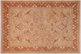 handmade Transitional Shama Taupe Rust Hand Knotted RECTANGLE 100% WOOL area rug 10x13