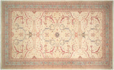 handmade Traditional Kafkaz Ivory Lt. Blue Hand Knotted RECTANGLE 100% WOOL area rug 15' x 25'