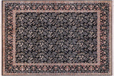 handmade Transitional Kashan Black Rust Hand Knotted RECTANGLE 100% WOOL area rug 12x15