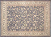 handmade Transitional Kafkaz Gray Ivory Hand Knotted RECTANGLE 100% WOOL area rug 12' x 15'