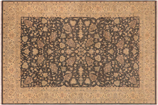 handmade Traditional Kafkaz Green Tan Hand Knotted RECTANGLE 100% WOOL area rug 10x14