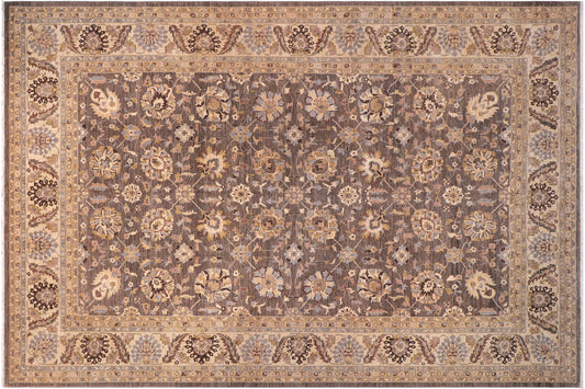 handmade Transitional Kafkaz Gray Lt. Tan Hand Knotted RECTANGLE 100% WOOL area rug 12' x 18'
