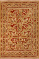 Traditional Kaffas Karri Green Rust Hand Knotted Area rugs 10 x 14
