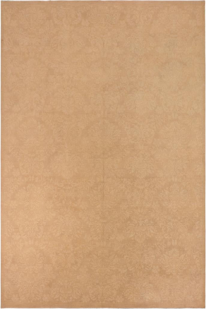 handmade Transitional Kafkaz Brown Tan Hand Knotted RECTANGLE 100% WOOL area rug 10 x 14