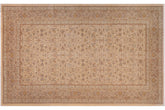 handmade Traditional Design Ivory Tan Hand Knotted RECTANGLE 100% WOOL area rug 8' x 25'
