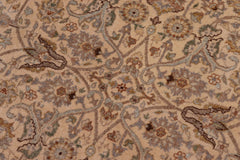 handmade Traditional Design Ivory Tan Hand Knotted RECTANGLE 100% WOOL area rug 8' x 25'
