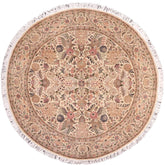 handmade Traditional Nagi Beige Pink Hand Knotted ROUND 100% WOOL area rug 8'x8'