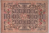 handmade Traditional Rasmi Romal Black Beige Hand Knotted RECTANGLE 100% WOOL area rug 9x13