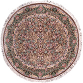 handmade Traditional Imran Brown Green Hand Knotted ROUND 100% WOOL area rug 8'x8'