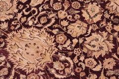 handmade Traditional Round Kashan Red Gold Hand Knotted ROUND 100% WOOL area rug 8' x 8'
