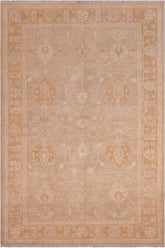 handmade Traditional Lahore Drk. Blue Lt. Gold Hand Knotted RECTANGLE 100% WOOL area rug 6 x 9