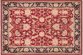 handmade Traditional Kafkaz Red Blue Hand Knotted RECTANGLE 100% WOOL area rug 6x9